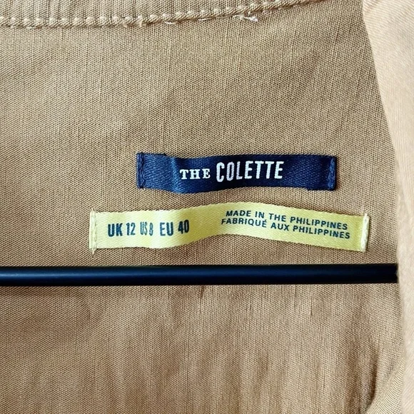 Anthropologie Maeve The Colette Weekend Jumpsuit Camel Tan Size 8 Belted NEW - Picture 10 of 13